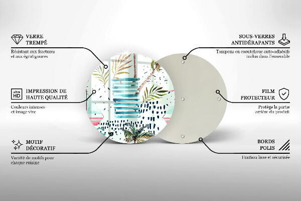 Tábua de vidro Ilustrações de férias