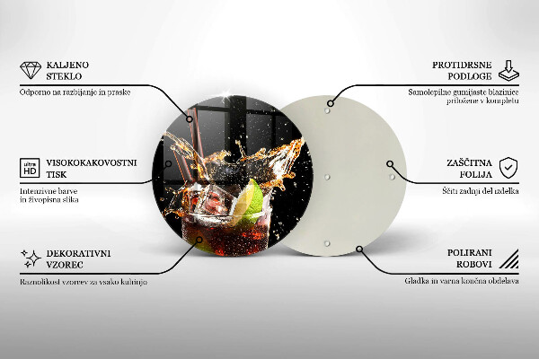 Tábua de vidro Beber com gelo