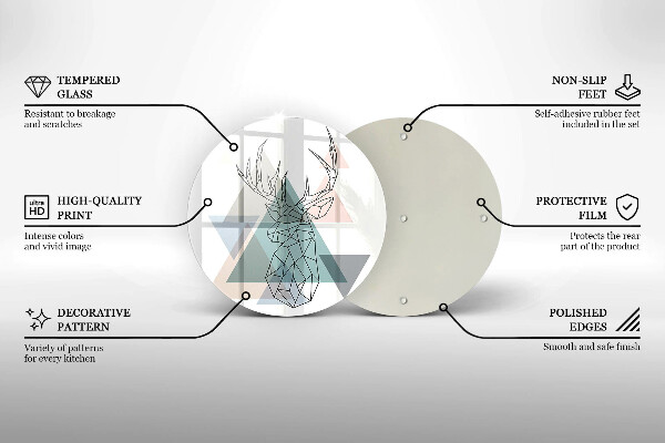Tábua de cortar veado abstrato