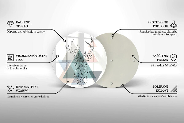 Tábua de cortar veado abstrato