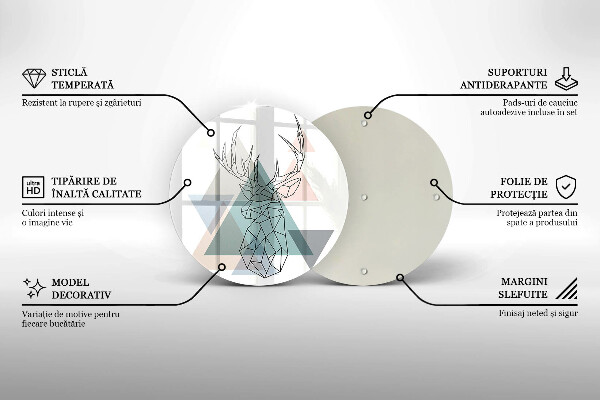 Tábua de cortar veado abstrato