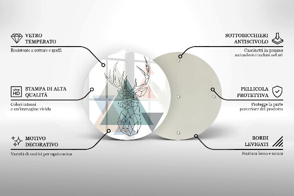 Tábua de cortar veado abstrato