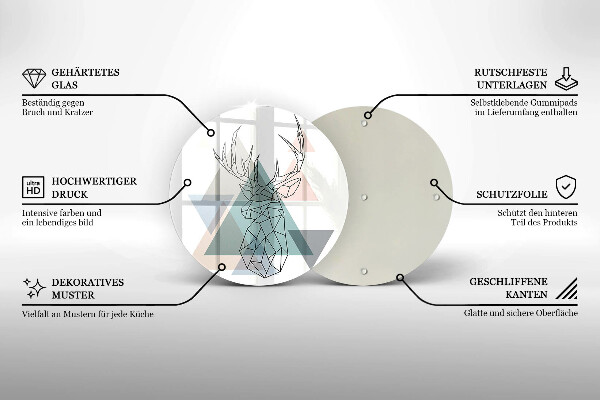 Tábua de cortar veado abstrato