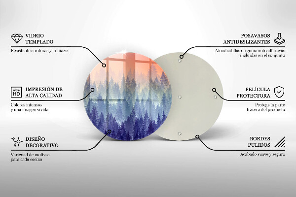 Tábua corte Floresta ao pôr do sol