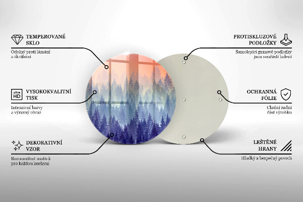 Tábua corte Floresta ao pôr do sol
