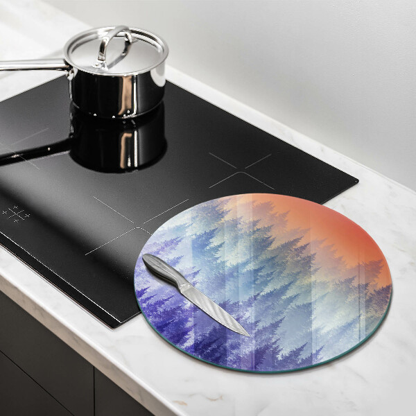 Tábua corte Floresta ao pôr do sol