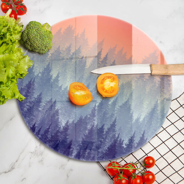 Tábua corte Floresta ao pôr do sol