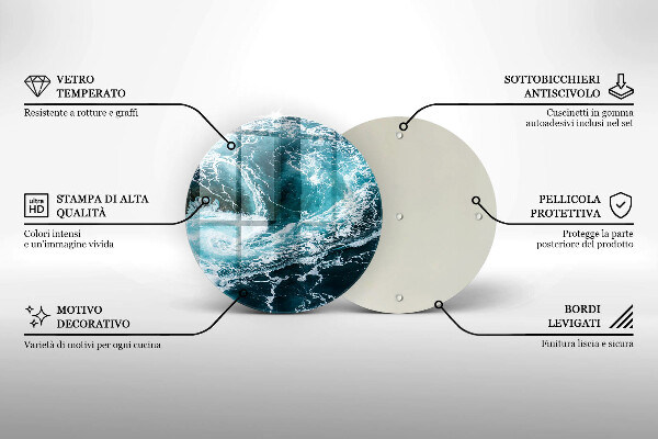 Tábua de cortar Ondas espumosas de água