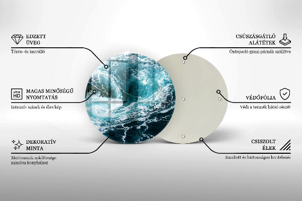 Tábua de cortar Ondas espumosas de água