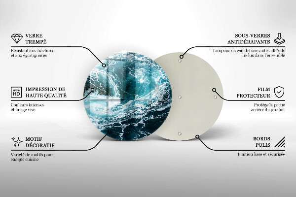Tábua de cortar Ondas espumosas de água