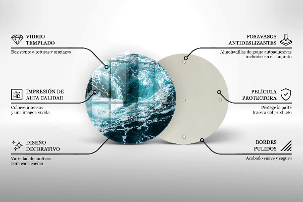 Tábua de cortar Ondas espumosas de água