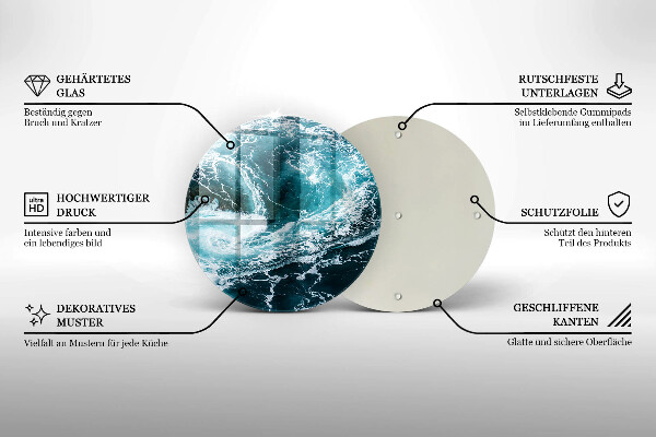 Tábua de cortar Ondas espumosas de água