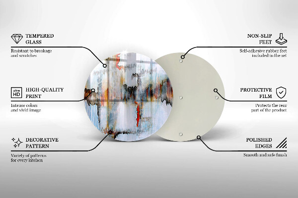 Tábua para cozinha Tintas abstratas