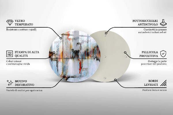 Tábua para cozinha Tintas abstratas