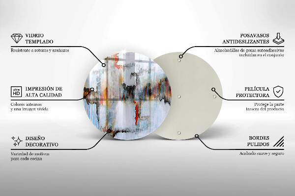 Tábua para cozinha Tintas abstratas