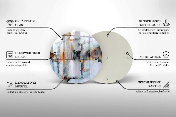 Tábua para cozinha Tintas abstratas
