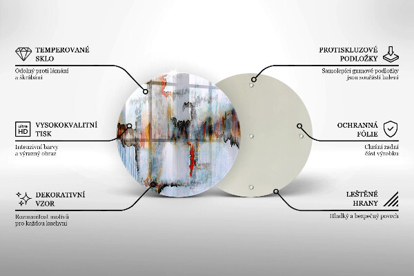 Tábua para cozinha Tintas abstratas