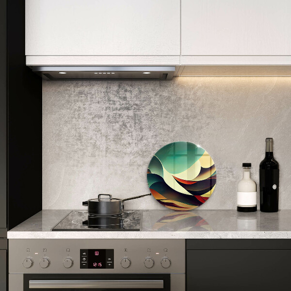 Tábua de corte de vidro Abstração de formas