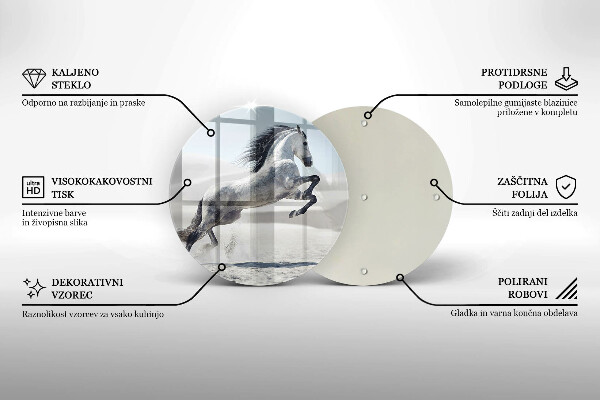 Tábua para cozinha Cavalo branco corcel