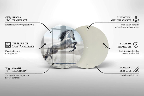 Tábua para cozinha Cavalo branco corcel