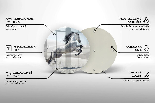 Tábua para cozinha Cavalo branco corcel