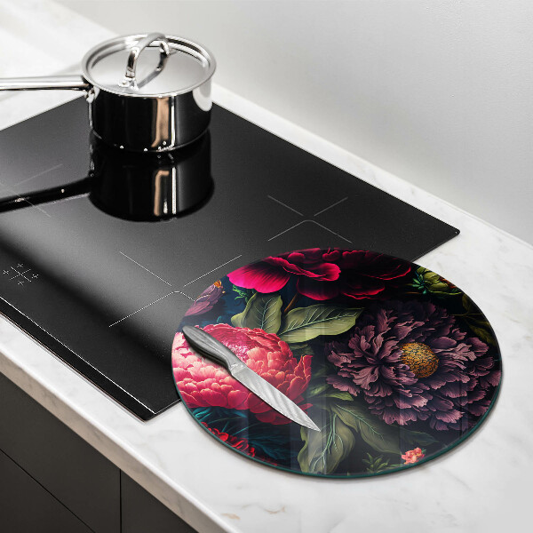 Tábua de cortar de vidro Lindas flores