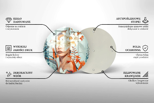 Tábua de cortar Mulher em Flores