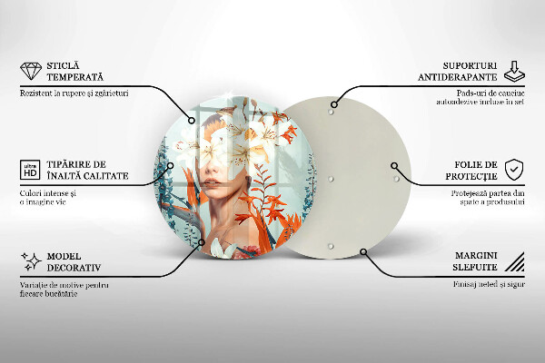 Tábua de cortar Mulher em Flores