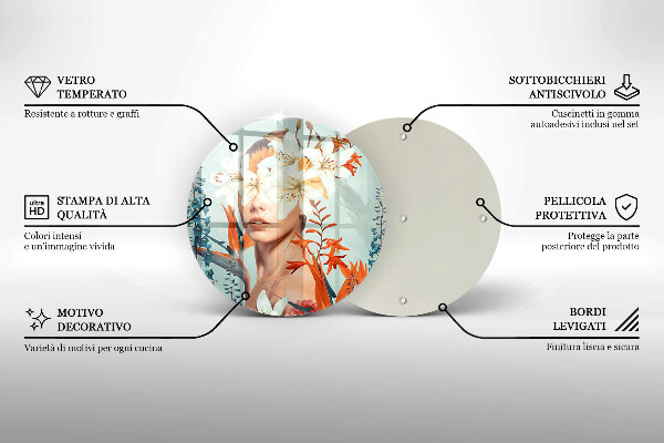 Tábua de cortar Mulher em Flores