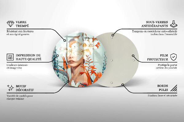 Tábua de cortar Mulher em Flores