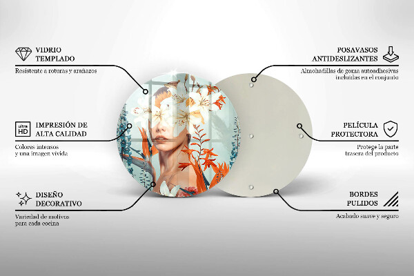 Tábua de cortar Mulher em Flores