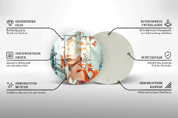 Tábua de cortar Mulher em Flores