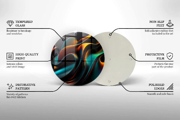 Tábua para corte Abstração colorida