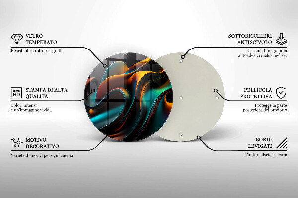 Tábua para corte Abstração colorida