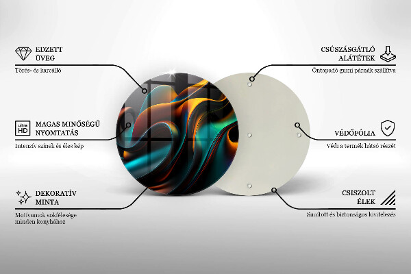 Tábua para corte Abstração colorida