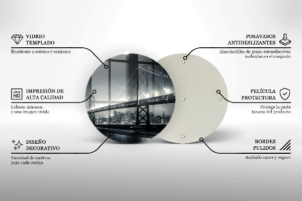 Tábua de cortar alimentos Ponte Benjamin Franklin