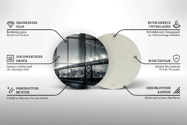 Tábua de cortar alimentos Ponte Benjamin Franklin