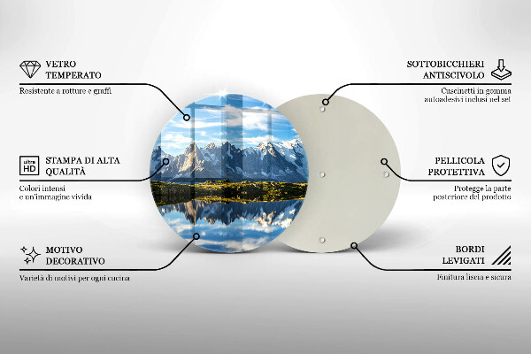 Tábua de cortar de vidro Paisagem montanhosa