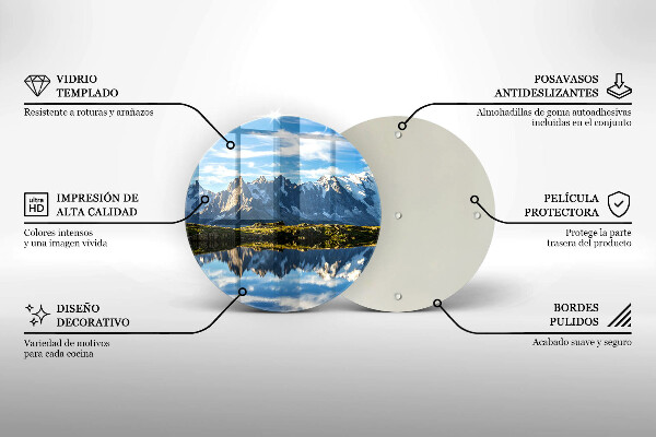 Tábua de cortar de vidro Paisagem montanhosa