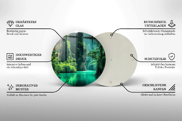 Tábua para cozinha Paisagem da lagoa