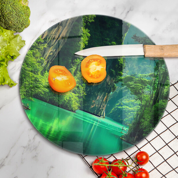 Tábua para cozinha Paisagem da lagoa