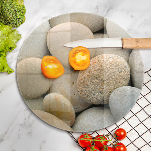 Tábua de cortar alimentos Padrão de pedras ovais