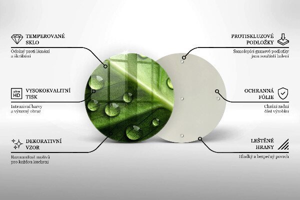 Tábua de cortar alimentos Orvalho e folha da natureza