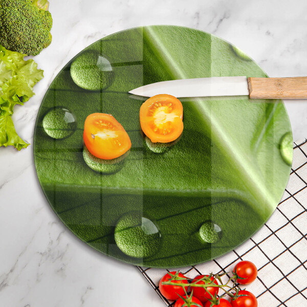 Tábua de cortar alimentos Orvalho e folha da natureza