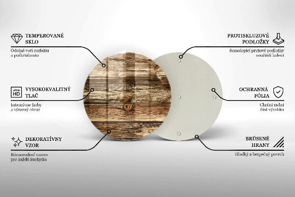 Tábua de cortar de vidro Textura de prancha de madeira