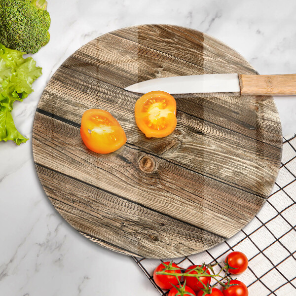 Tábua de cortar de vidro Textura de prancha de madeira