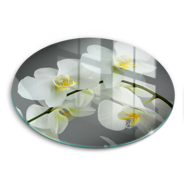 Tábua cozinha Flores de orquídea branca