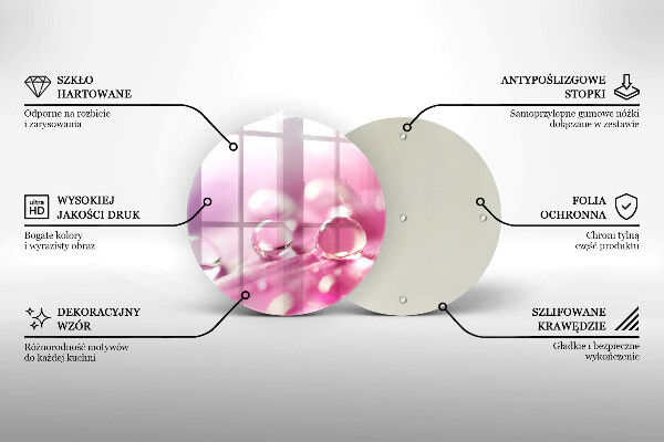 Tábua de cortar alimentos Pétalas de flores de orvalho