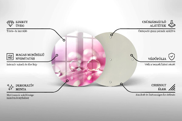 Tábua de cortar alimentos Pétalas de flores de orvalho