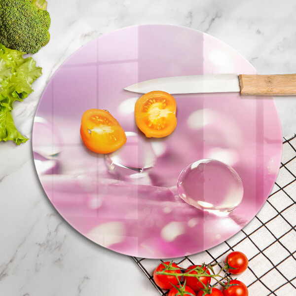 Tábua de cortar alimentos Pétalas de flores de orvalho